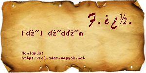 Fél Ádám névjegykártya