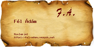 Fél Ádám névjegykártya